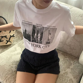 New York print T-shirt