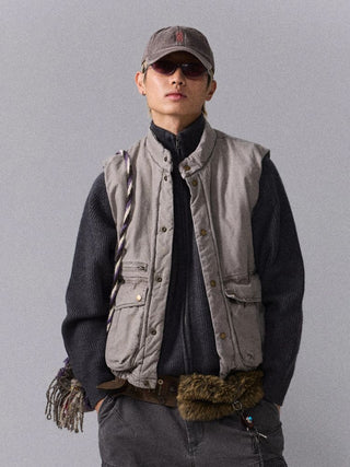[Monterest] Washed Cotton Padded Work Vest