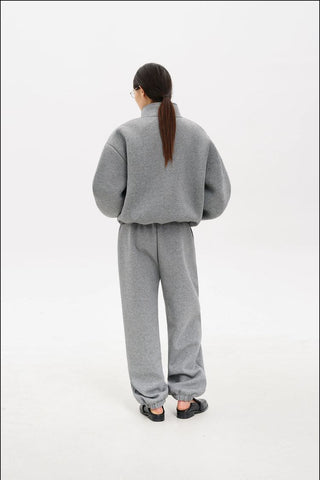 [MASONPRINCE] Heavyweight Air Layer Stand Collar Hoodie Set