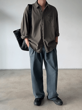 Haze Aging Fade Washed Shirt