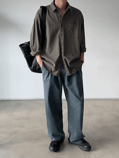 Haze Aging Fade Washed Shirt