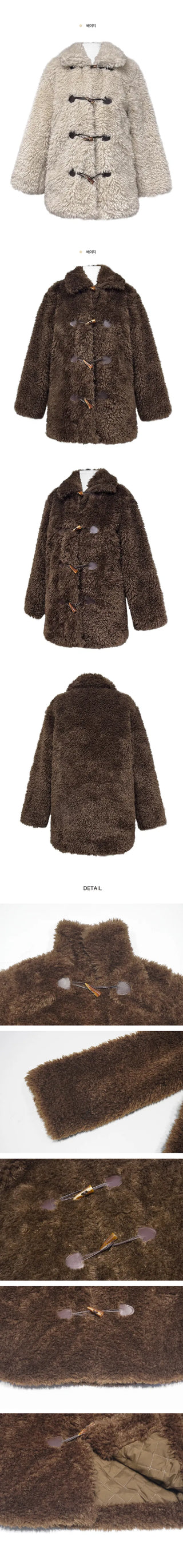 Half Tteokbokki Duffle Coat - 2 colors