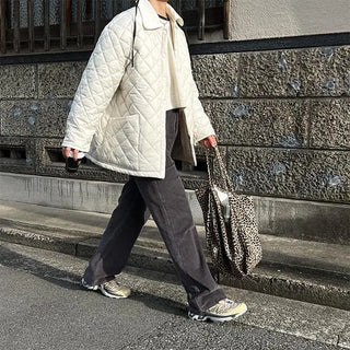 Straight corduroy pants