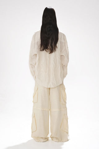 MASONPRINCE Linen Washed Striped Shirt
