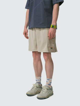 [Monterest] Embroidered Mesh Athletic Shorts