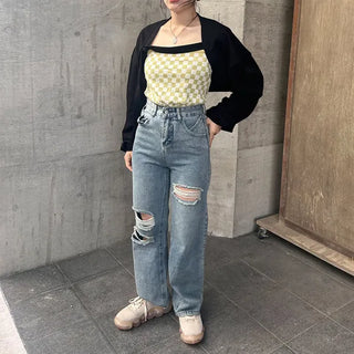 Checked camisole
