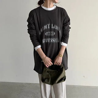 Lettering Washed T-Shirt