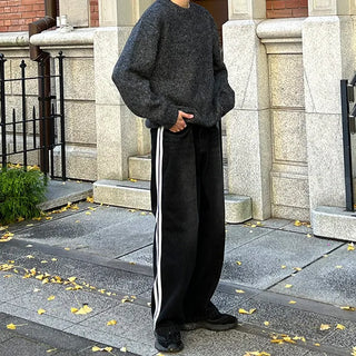 Wool-blend color round knit