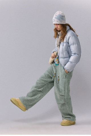 [Monterest] Sherpa Fleece Beaded Drawstring Pants