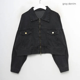 Denim zip-up