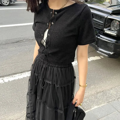 Cross String T-Shirt