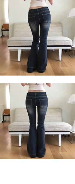 Hip Deep Cover Pelvic Pad Semi-Low Rise Flared Pants - 3 Colors