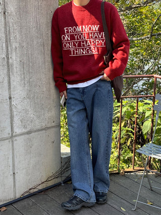 FROM NOW Intarsia Soft Knit