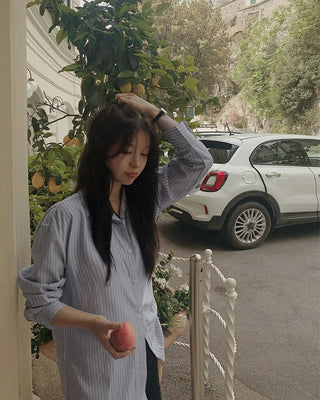 Classic striped border shirt