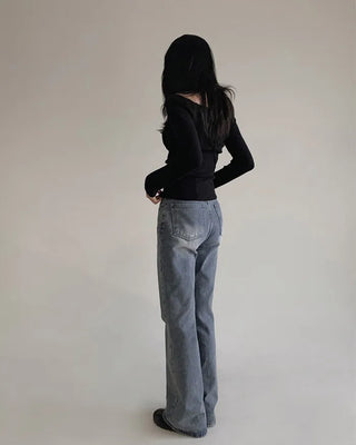 2-Way Tie Halter Neck Slim Knit