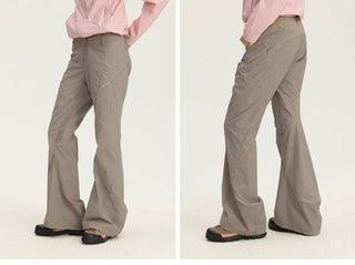 [Monterest] Water-Resistant Textured Flare Pants