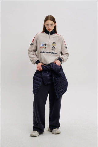 [MASONPRINCE] Racing Half-Zip Pullover