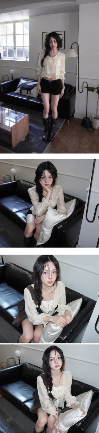 Gode Frill Shirring Blouse - 4 colors