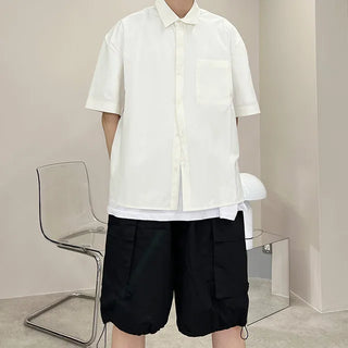 chalk cargo bermuda cotton pants