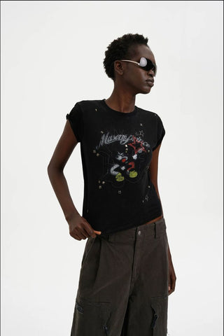 [MASONPRINCE] Studded Bear Graphic Tee