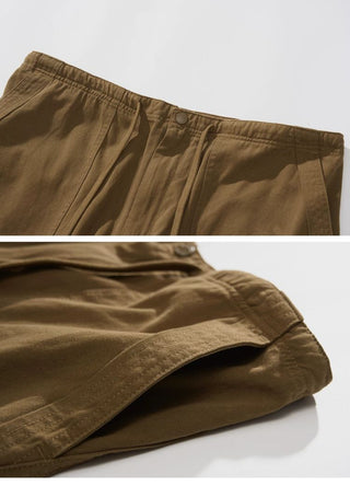 [Monterest] Grid Cotton Drawstring Paratrooper Pants