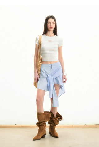 [NOTAWEAR] Patchwork Ties Skirt