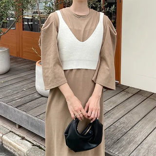 Knit cropped bustier