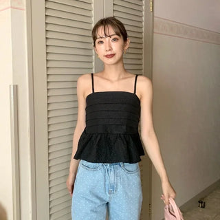 Pintuck Flare Top