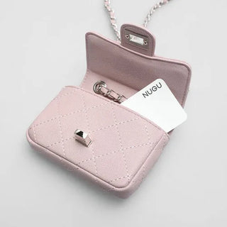 Quilted leather mini bag