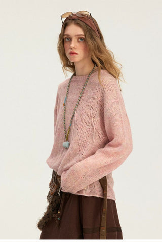 [Monterest] Mohair Blend Openwork Starfish Sweater