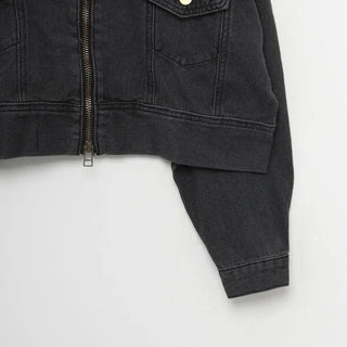 Denim zip-up