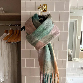 Colorful checkered scarf