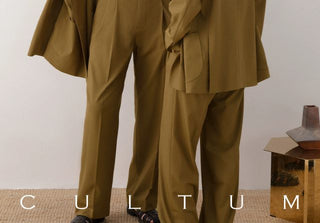 [CULTUM] Washable Bamboo Fiber Double-Breasted Suit Set