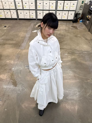 NEVERSEEZ Cropped Ribbed Flight Jacket