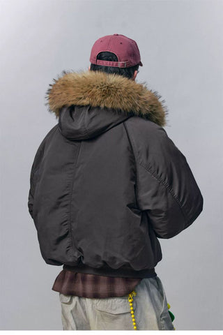 [Monterest] N2B Hooded Down Jacket with Fur Trim