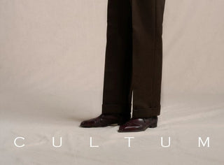[CULTUM] Wool Blend Double Pleat Trousers