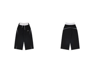 [MASONPRINCE] Deconstructed Wide Leg Track Pants
