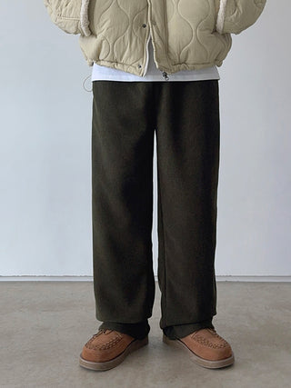 Steady Fleece-Lined Corduroy Wide Pants