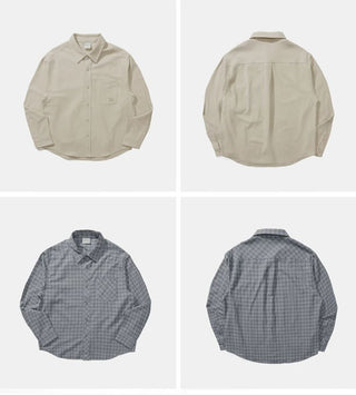 [Monterest] Relaxed Fit Check Pocket Shirt
