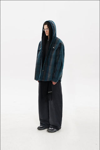 [MASONPRINCE] Plaid Hooded Padded Jacket