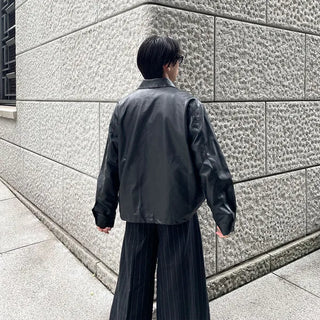 (Unisex) String Leather Jacket
