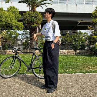 Balloon Fit Cotton Pants