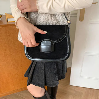 Suede shoulder bag