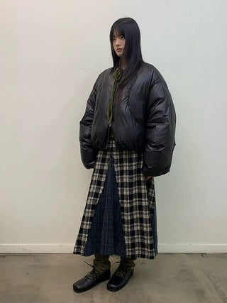 [NEVERSEEZ] Cropped Puffer Down Jacket