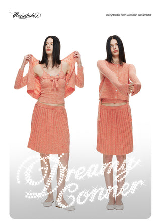 [NECY] Sunset Flower Garden Knit Set