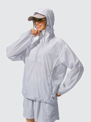[Monterest] Packable Hooded Half-Zip Anorak