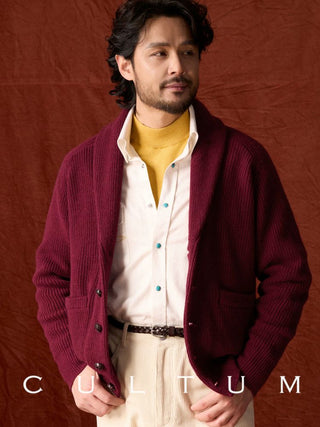 [CULTUM] Wool Shawl Collar Cardigan
