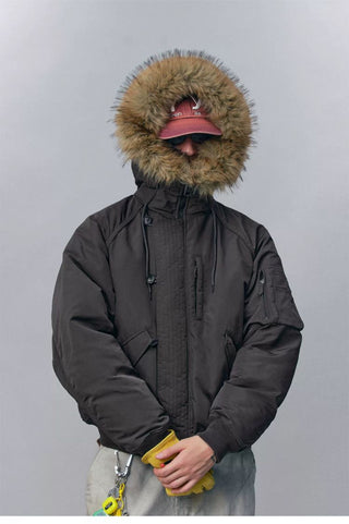 [Monterest] N2B Hooded Down Jacket with Fur Trim