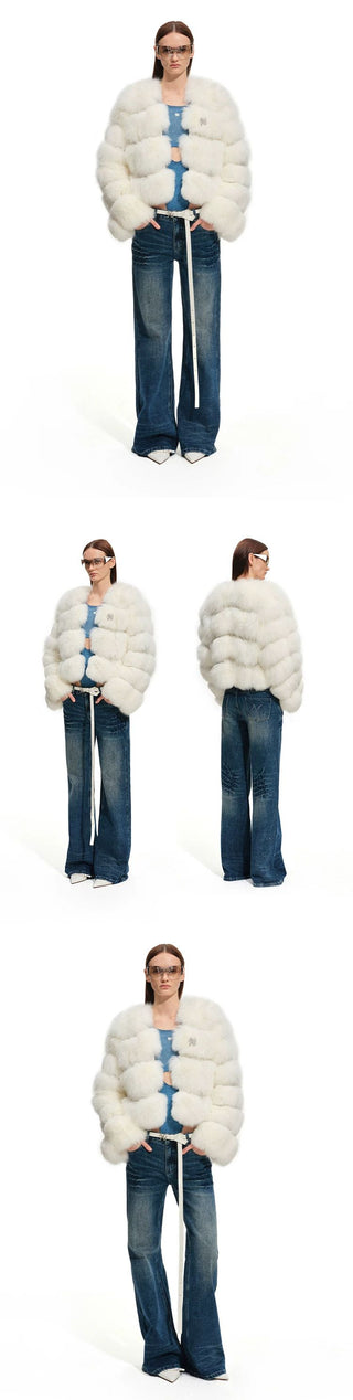 [NOTAWEAR] Washed Twill Bootcut Jeans