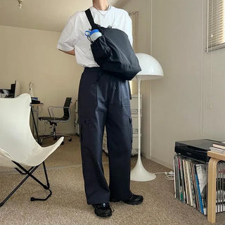 Pocket String Shoulder Bag